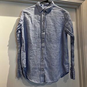 Everlane 100% Linen relaxed button up shirt sz 4